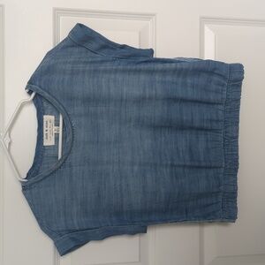 Anthropologie Soft Blue Denim Top